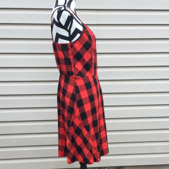 NWT Kensie Red Buffalo Check Dress - Picture 6 of 7